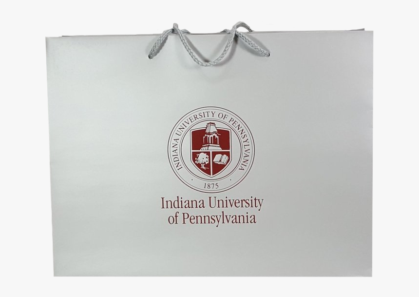 Gift Bag, Large, Silver With Iup Seal - Indiana University Of Pennsylvania, HD Png Download, Free Download