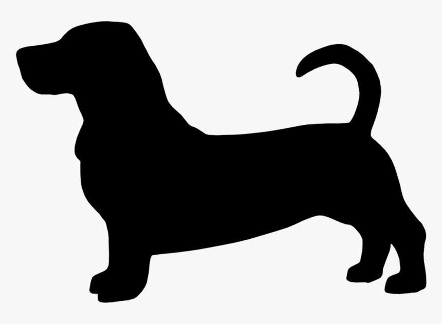 7al Basset Hound Silhouette Imprinted On A Peerless - Silhouette Basset Hound Clipart, HD Png Download, Free Download