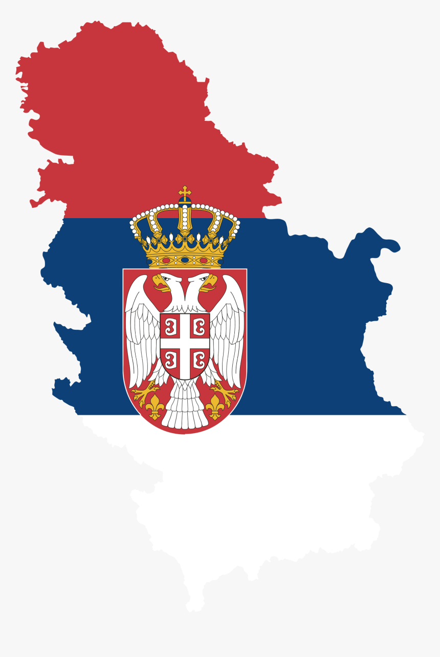 Serbia, Country, Europe, Flag, Borders, Map, Nation - Serbia Flag Map, HD Png Download, Free Download