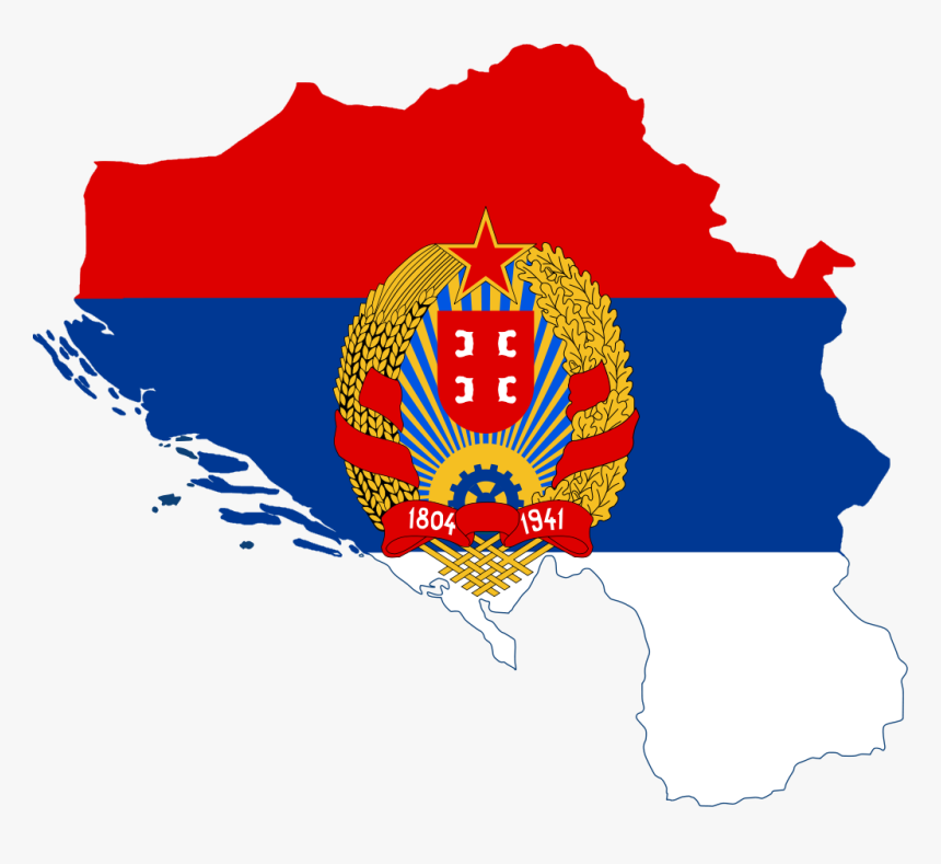 Greater Sr Serbia Map - Greater Serbia Map, HD Png Download, Free Download