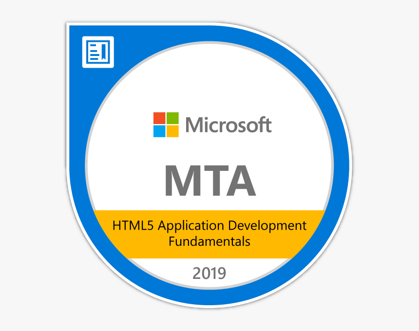 Html5 Application Development Fundamentals - Mta Networking Fundamentals, HD Png Download, Free Download