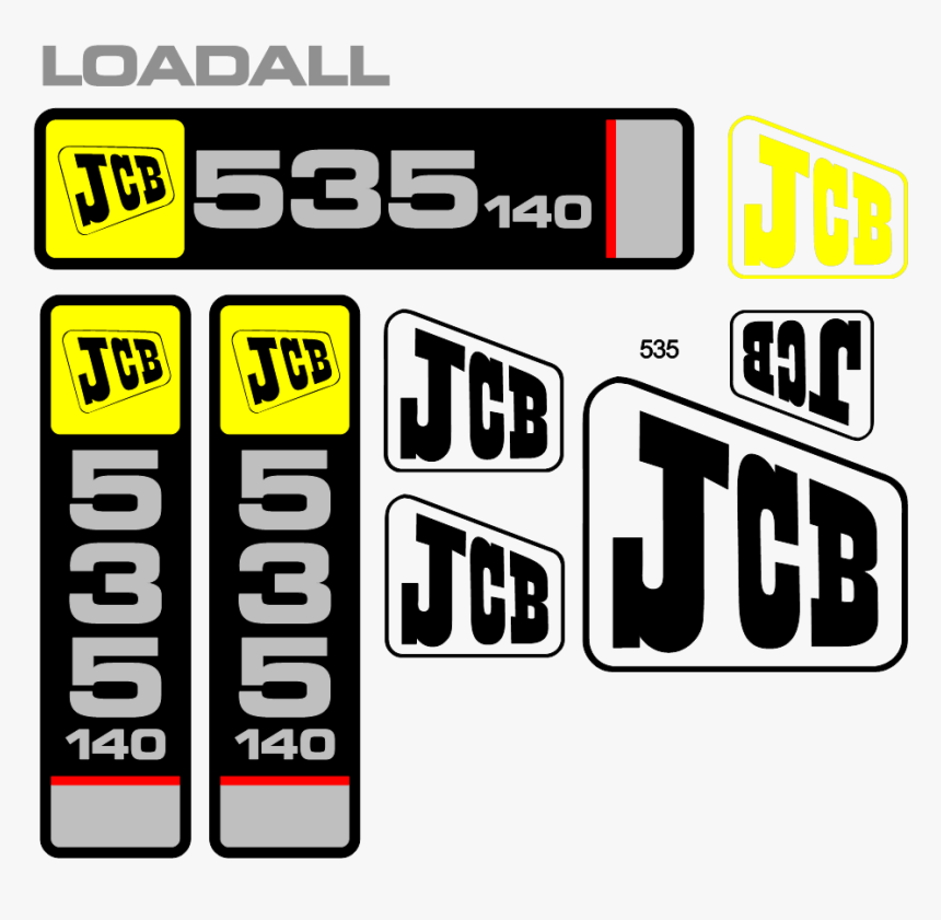 Jcb 535-140 Decal Set - Jcb 535 140 Sticker, HD Png Download, Free Download