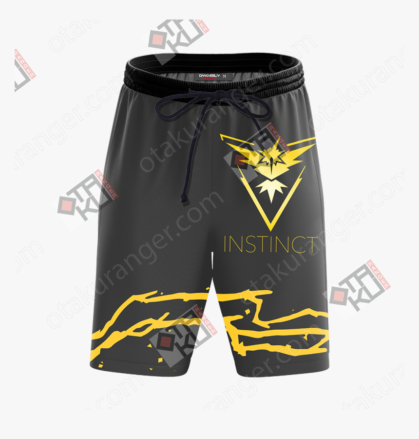 Team Instinct Pokemon Go Beach Shorts - Rei Ayanami, HD Png Download, Free Download