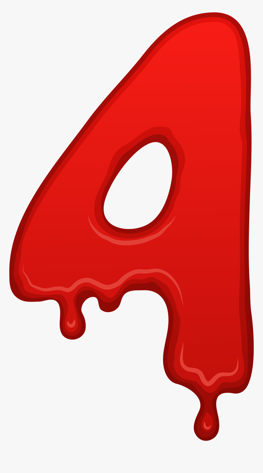 Bloody Number Four Png Clip Art Imageu200b Gallery - Bloody Number 4 Clipart, Transparent Png, Free Download