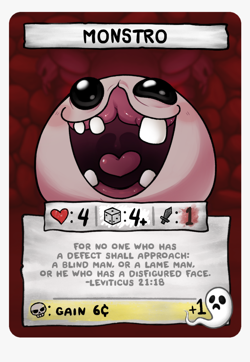 Monstro For No One Who Has A Defect Shall Approach - Binding Of Isaac Four Souls Mom, HD Png Download, Free Download