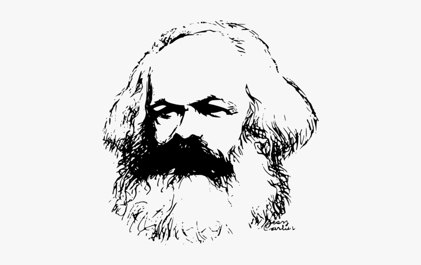 Art,monochrome Photography,facial Hair - Karl Marx Clip Art, HD Png Download, Free Download