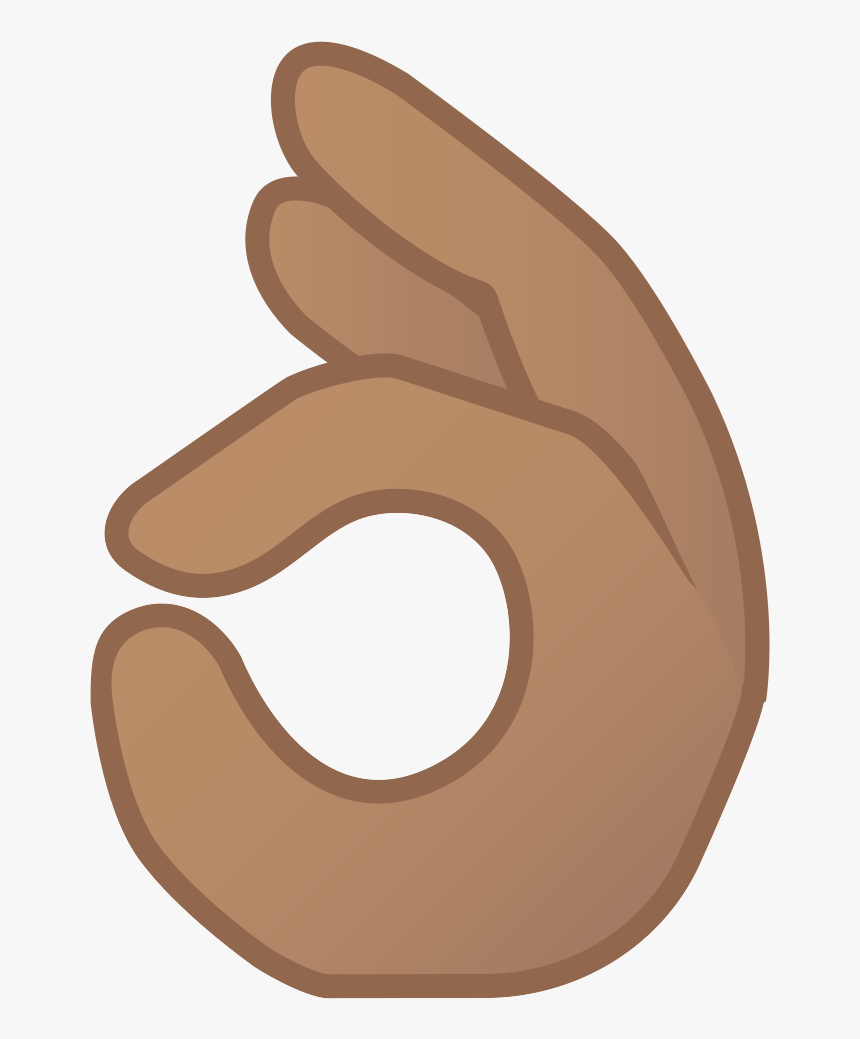 Medium Skin Tone Icon - Ok Hand Emoji Transparent, HD Png Download, Free Download