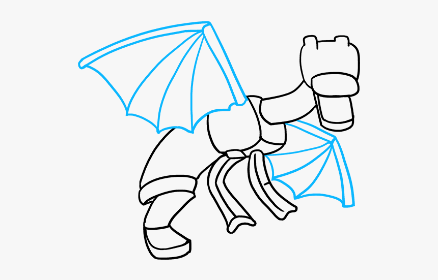 How To Draw Ender Dragon From Minecraft - Draw The Ender Dragon, HD Png Download, Free Download