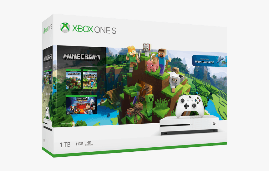 Xbox One S With Minecraft, HD Png Download, Free Download