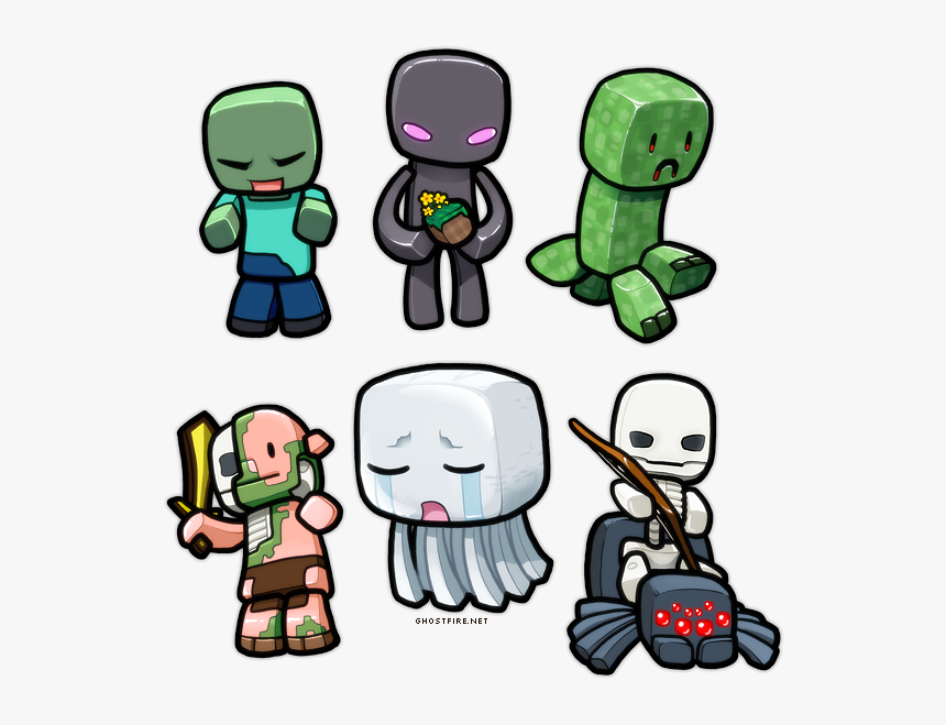 Transparent Minecraft - Kawaii Dibujos De Minecraft, HD Png Download, Free Download