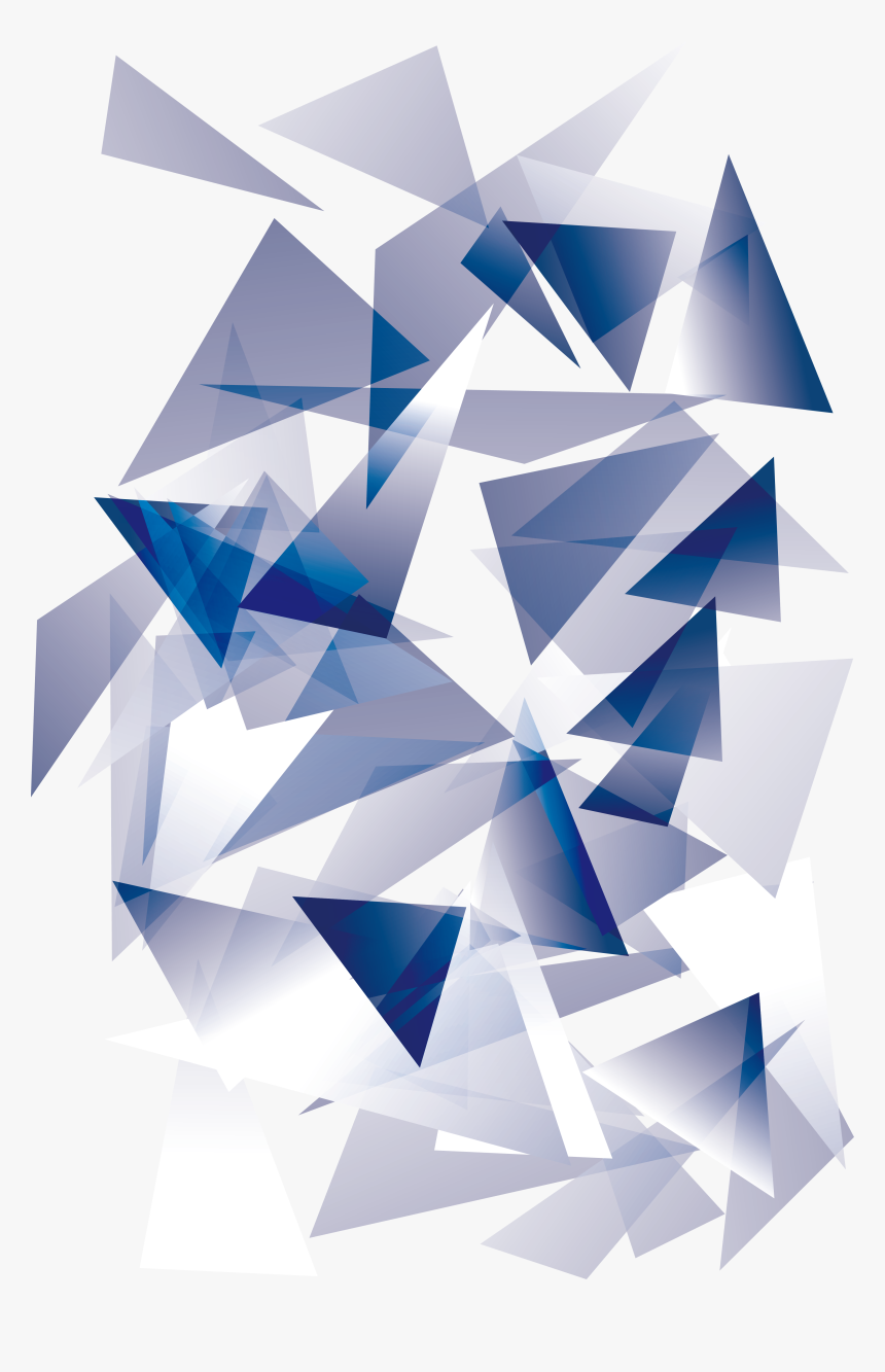 Clip Art Library Blue Science And Technology Transprent - Triangles Blue Transparent Background, HD Png Download, Free Download