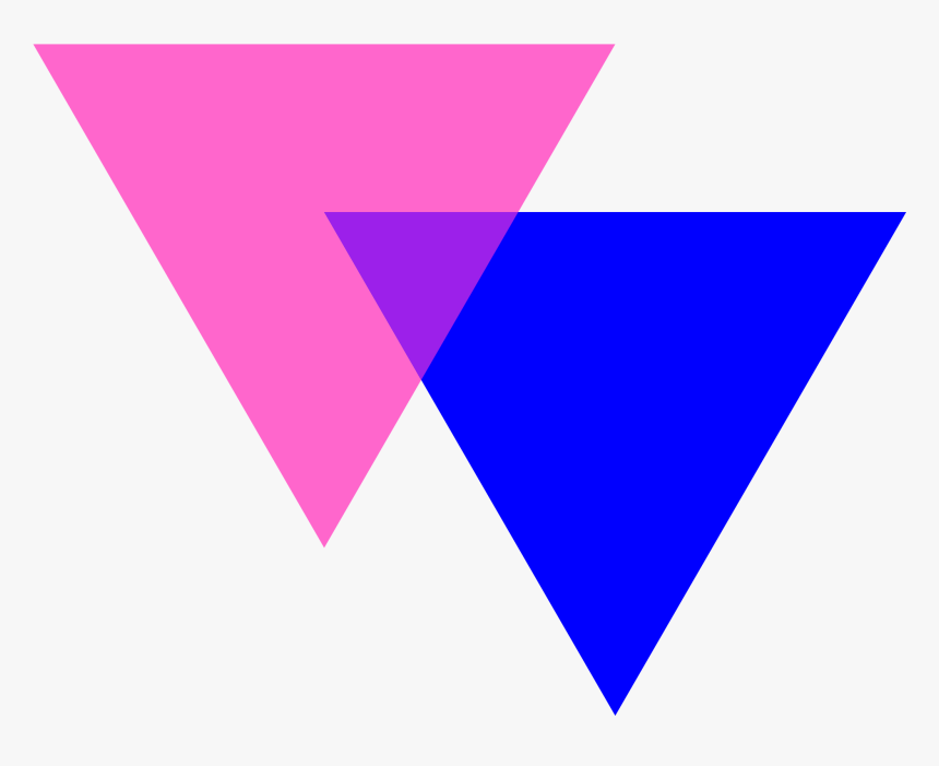 Transparent Triangulos Png - Blue And Pink Triangle, Png Download, Free Download