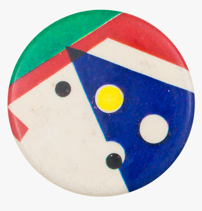 Blue Triangle On White Green And Red Art Button Museum - Circle, HD Png Download, Free Download