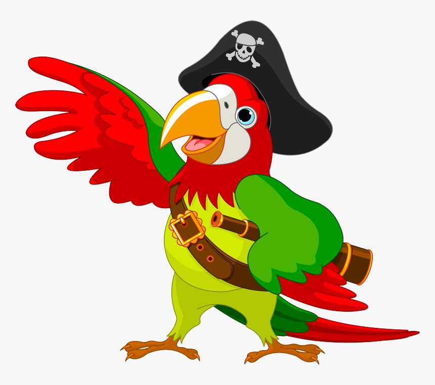Pirate Parrot Clipart , Transparent Cartoons - Pirate Parrot Clipart, HD Png Download, Free Download