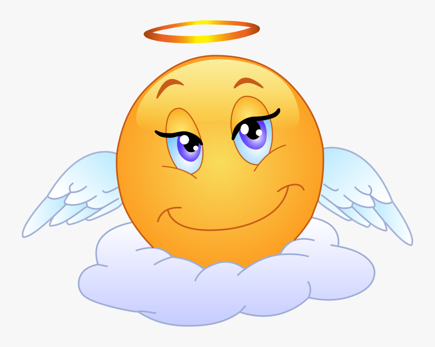 Angelic Smiley - Emoticon Angel, HD Png Download, Free Download