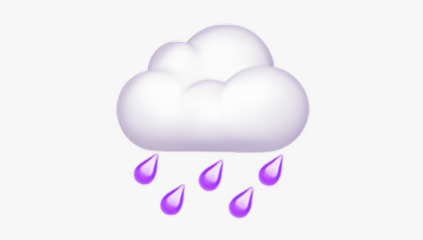 Apple Rainy Cloud Emoji, HD Png Download, Free Download