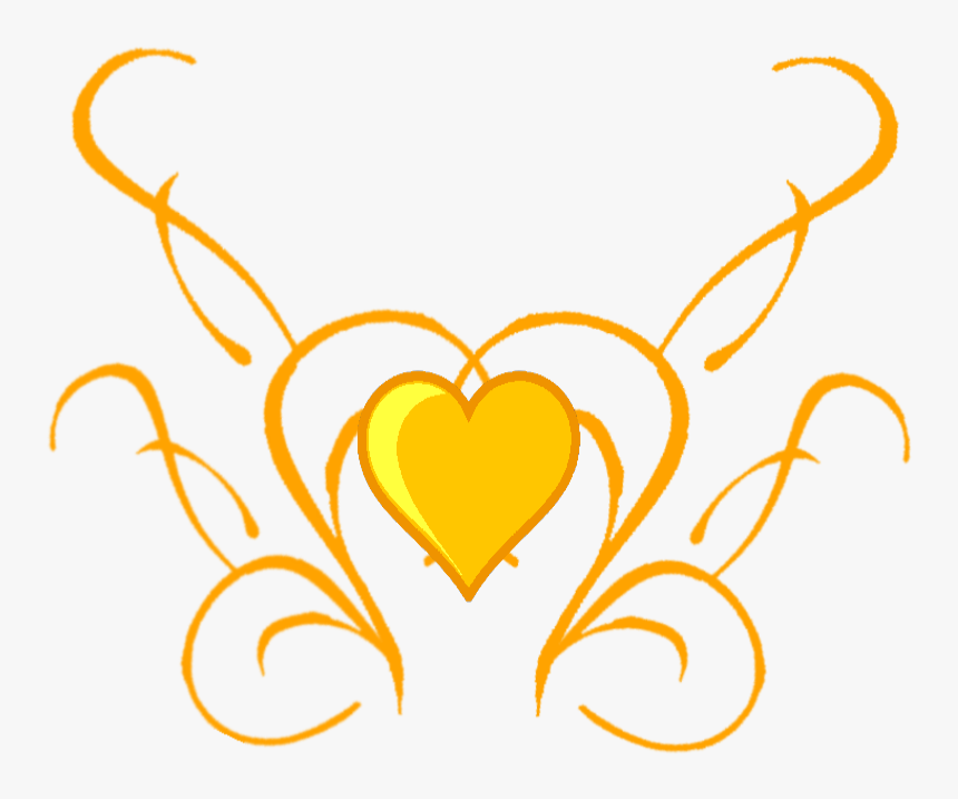 Heart Swirls Clipart - Mlp Gold Heart Cutie Mark, HD Png Download, Free Download