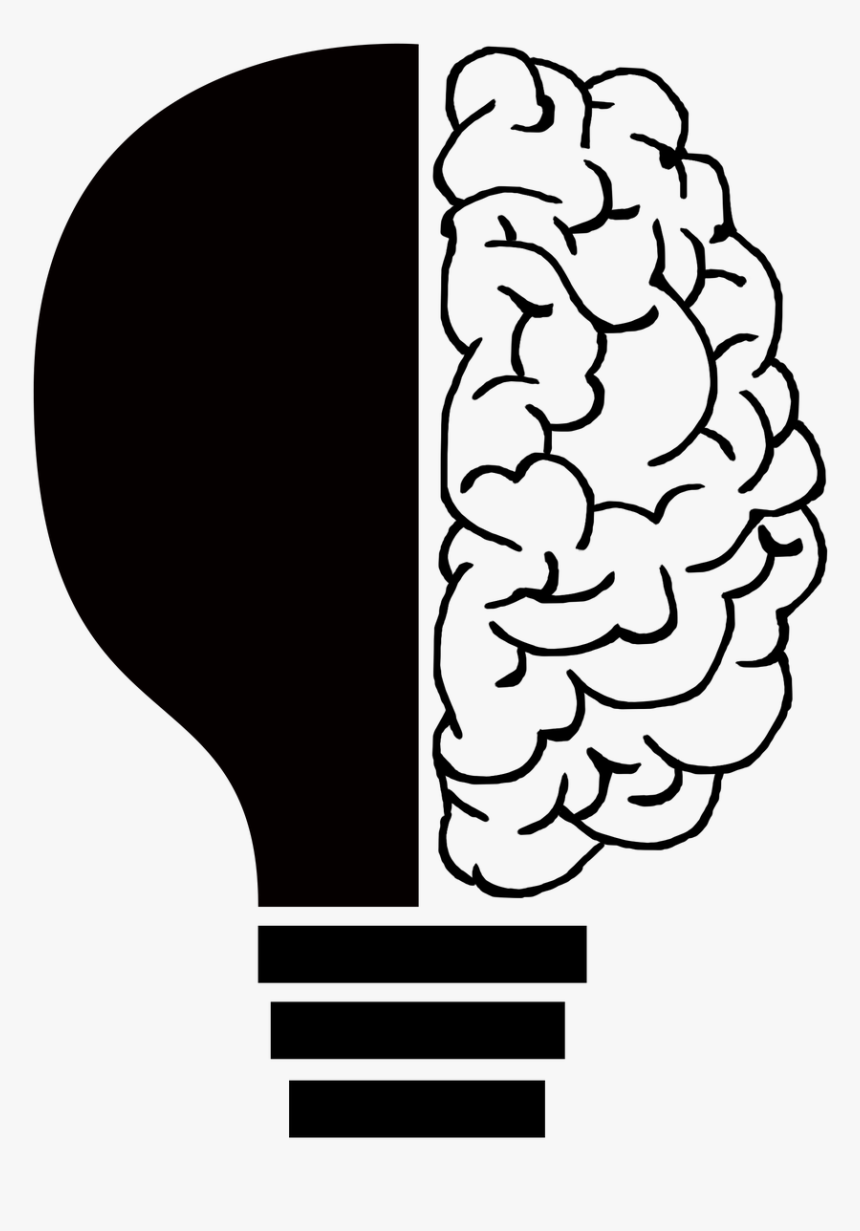 Brain Clipart Lightbulb - Clip Art Brain Light Bulb, HD Png Download, Free Download