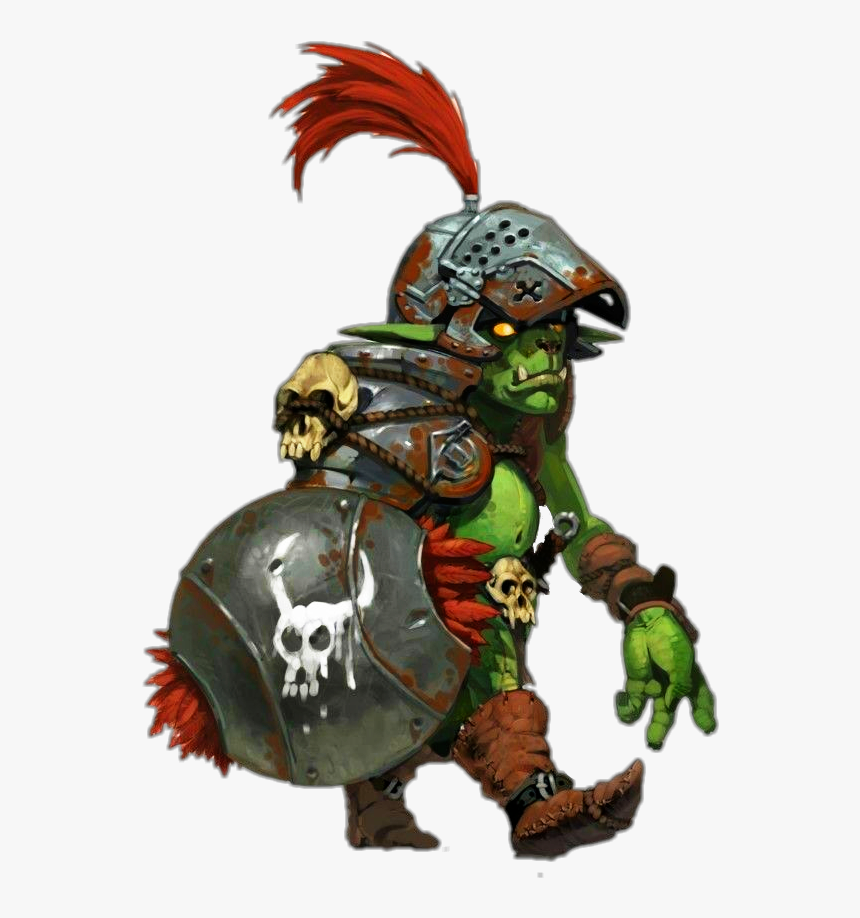 Goblin Armor Shield Skulls Helmet Green - Goblin D&d, HD Png Download, Free Download