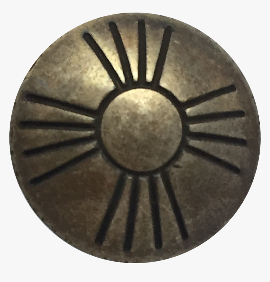 Concho Button Sun Zia Symbol, Warm Silver 3/4 - Circle, HD Png Download, Free Download