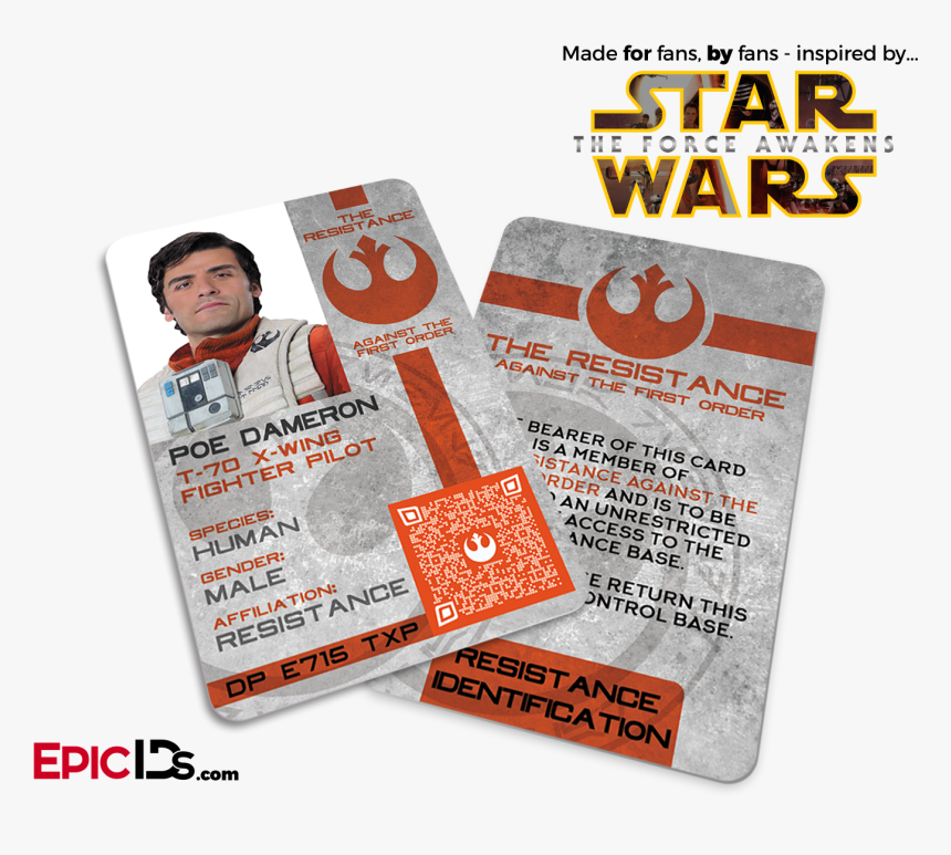 Star Wars Tfa Inspired - Star Wars Identity Card, HD Png Download, Free Download