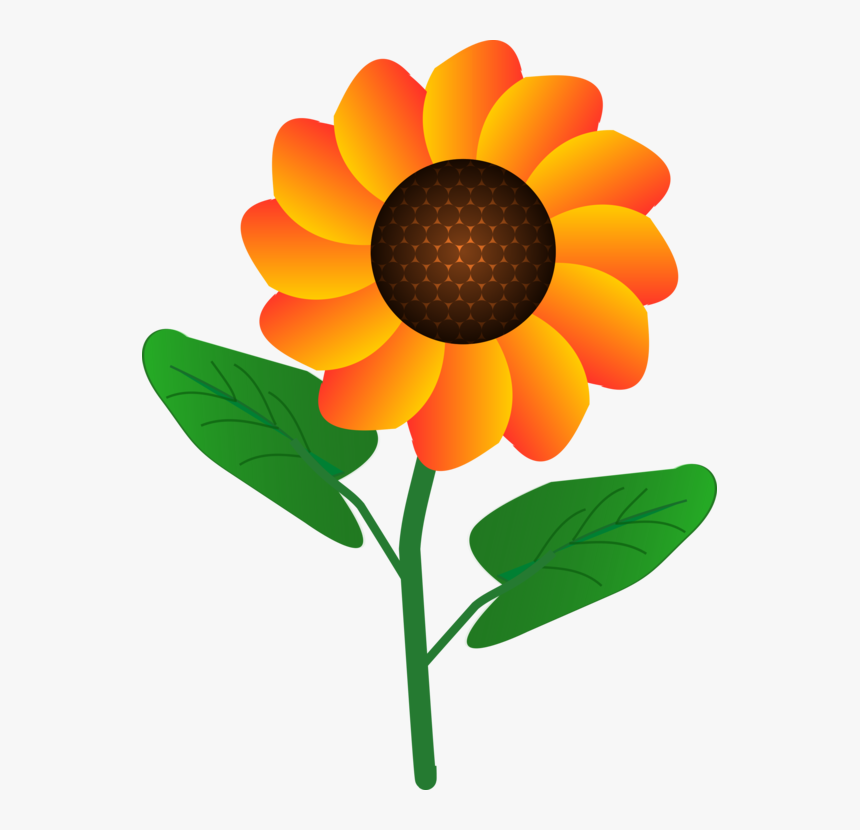 Plant,flower,sunflower - Simple Flower Clip Art, HD Png Download, Free Download