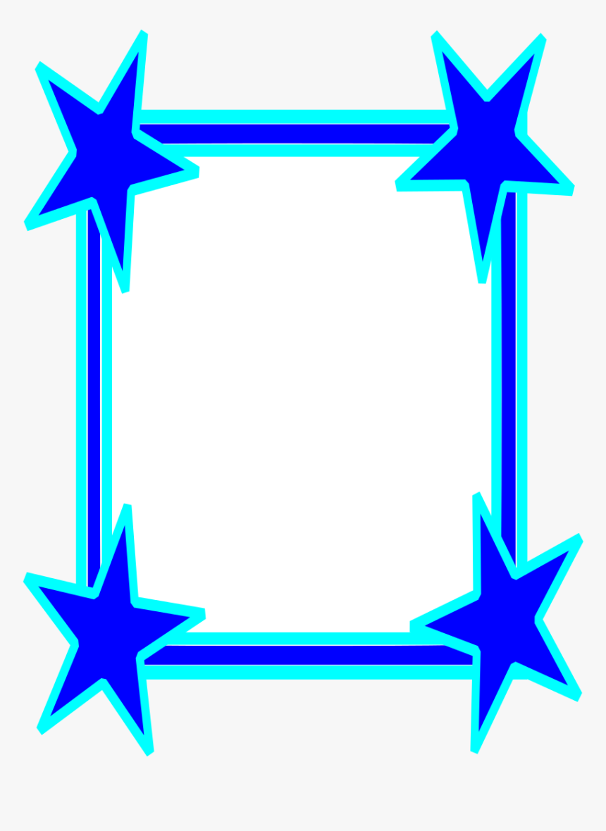Stars Border Cool Frames/star - Blue Frame Clipart, HD Png Download, Free Download