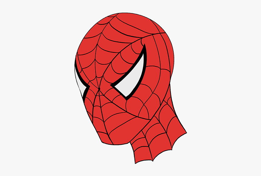Drawn Spiderman Spider Man"s Face - Transparent Spiderman Head Png, Png Download, Free Download