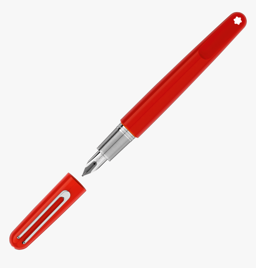 Red Fountain Pen - Montblanc M Red Fountain Pen, HD Png Download, Free Download