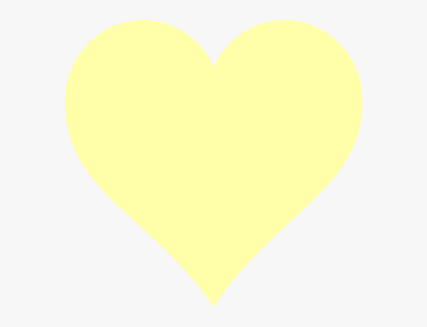 Pastel Yellow Heart Clipart - Light Yellow Yellow Heart, HD Png Download, Free Download