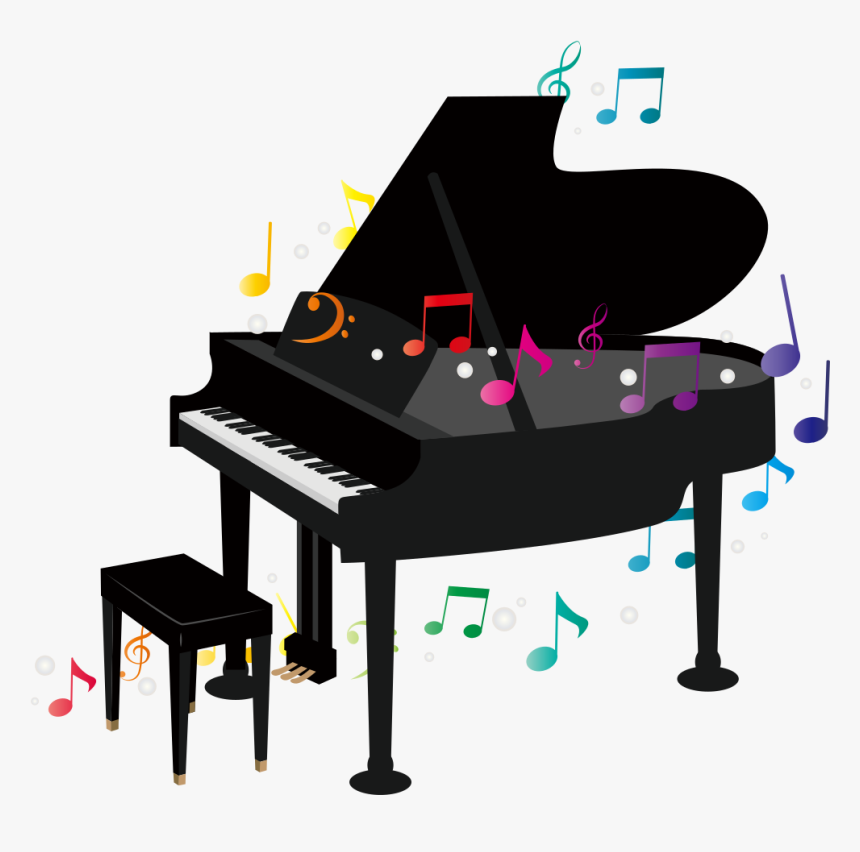 Grand Piano - Transparent Background Piano Clipart, HD Png Download, Free Download