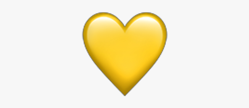 #yellow #heart #emoji #iphone #freetoedit - Heart, HD Png Download, Free Download