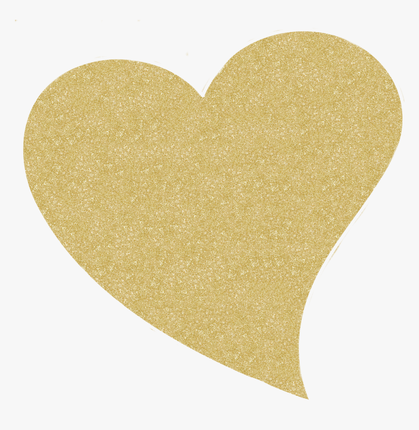 Heart,yellow,heart,paper - Corazón Glitter Dorado Png, Transparent Png, Free Download