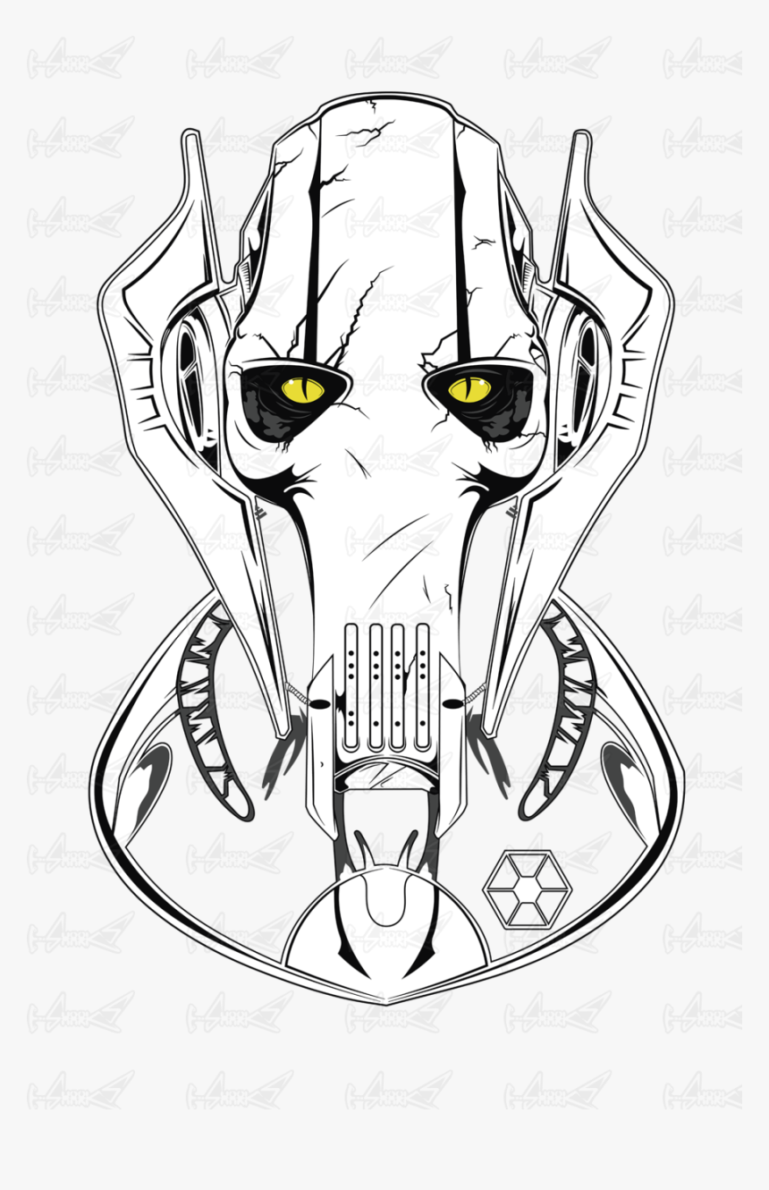 Transparent General Grievous Png - Star Wars General Grievous Drawing, Png Download, Free Download