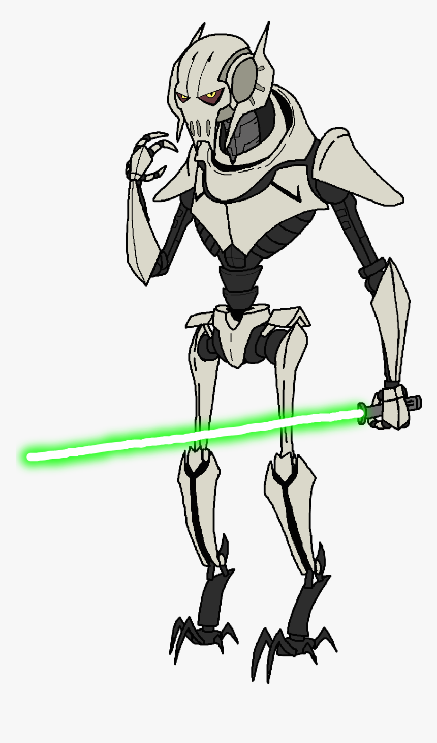 Search Clip Art General Grievous By Montatora - Cartoon General Grievous Drawing, HD Png Download, Free Download