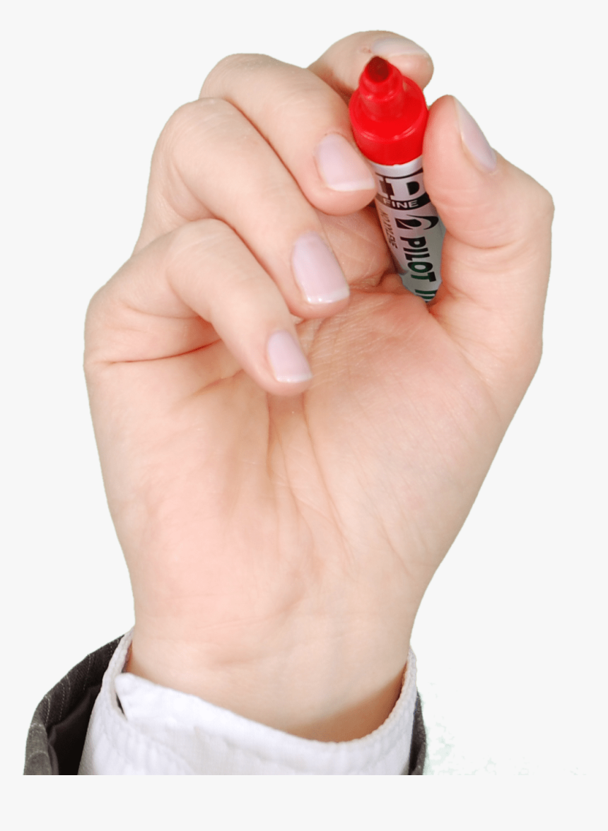 Hand Holding Holding Marker , Png Download - Hand With Pen Png, Transparent Png, Free Download