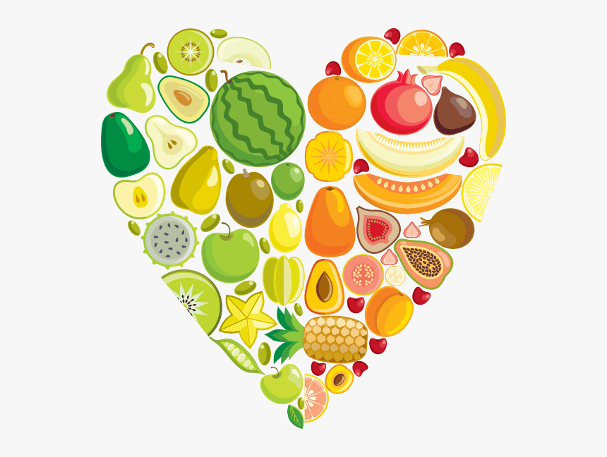 Fruits Heart Png, Transparent Png, Free Download