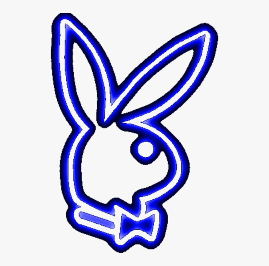 #mq #bunny #playboy #blue #neon - Blue Play Boy Logo Png, Transparent Png, Free Download