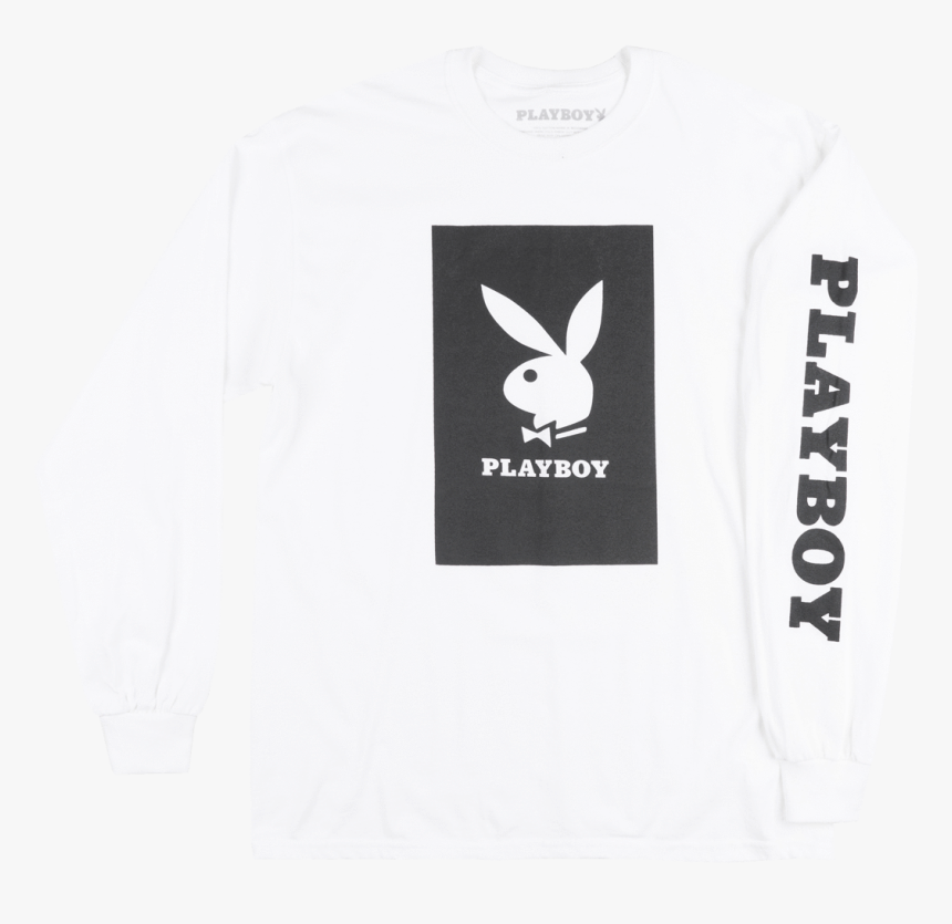 Playboy Bunny Box Logo Long Sleeve Shirt Mens Hue Hefner - Play Boy, HD Png Download, Free Download