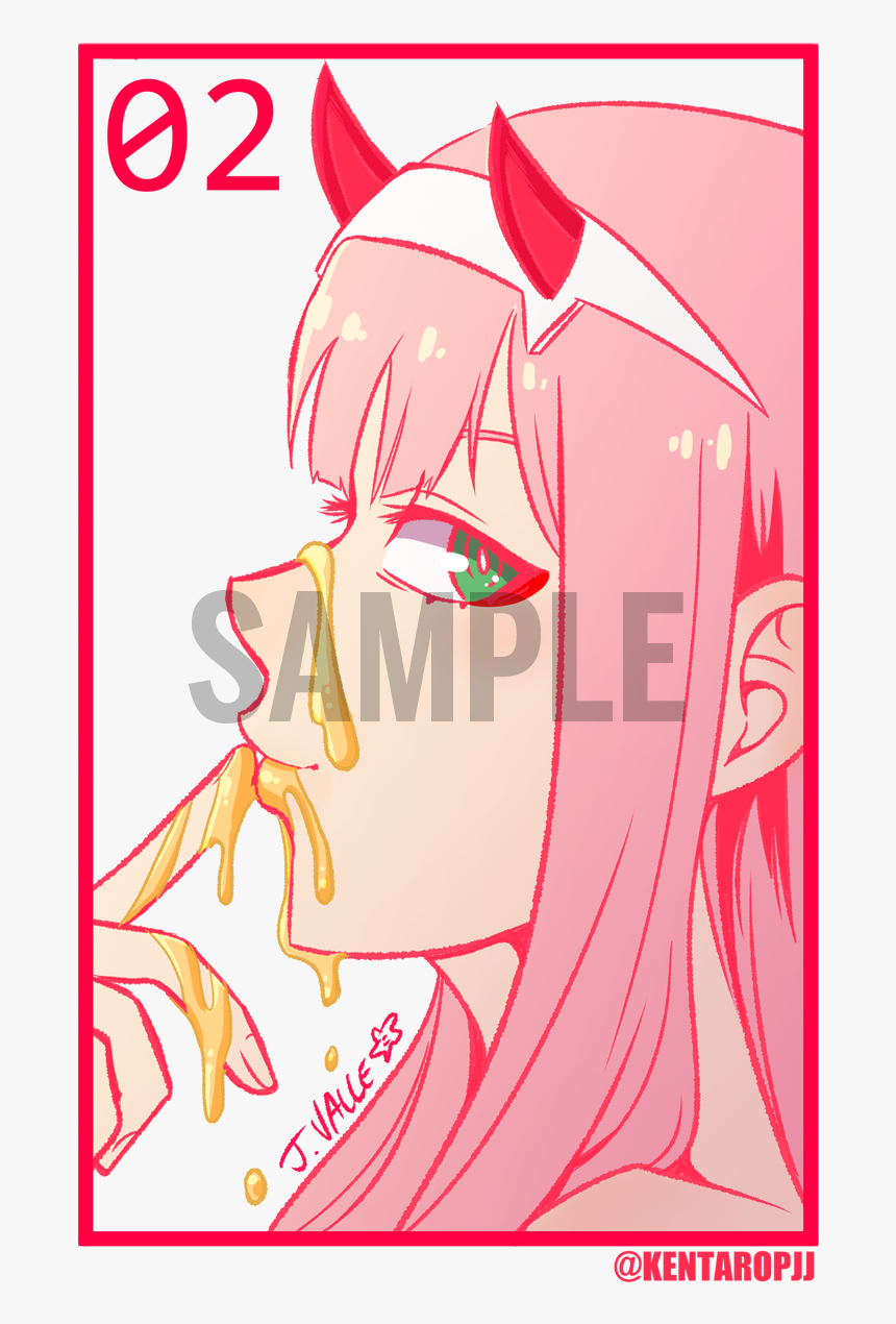 Zero Two Darling In The Frankxx Vinyl Sticker - Illustration, HD Png Download, Free Download