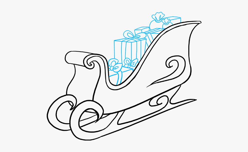 How To Draw Santa"s Sleigh - Santa's Slay Drawing, HD Png Download, Free Download