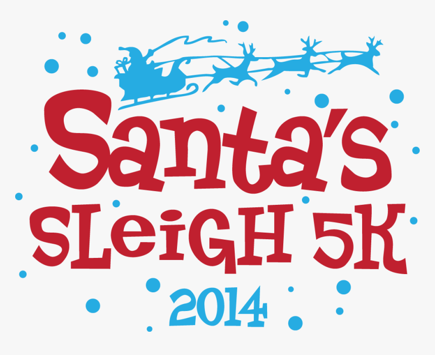 7th Annual Santa"s Sleigh 5k And 1-mile Walk - Santa Reindeer Clipart, HD Png Download, Free Download