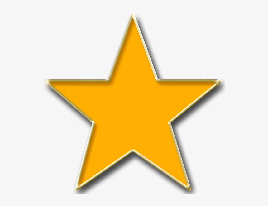 Orange Star With Gold - Star Clip Art, HD Png Download, Free Download