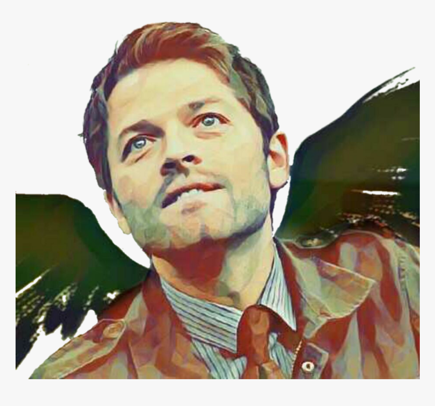 Castiel Supernatural Novak Angel Wings Castielsupernatu - Supernatural Watercolor, HD Png Download, Free Download