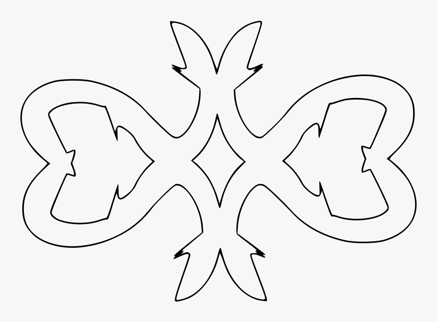 Deco Border Outline - Art Deco Design Outline, HD Png Download, Free Download