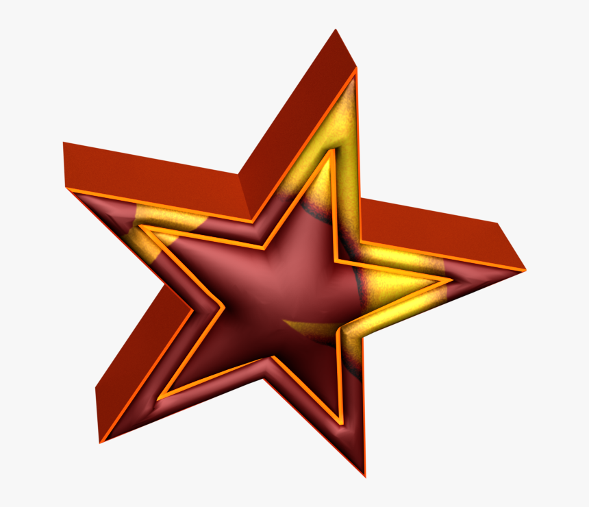 3d Brown Star - Star 3d, HD Png Download, Free Download