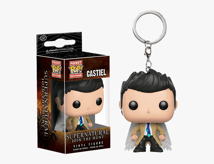 Supernatural Funko Free Shipping Pen Topper Castiel - Castiel Supernatural Keychain Funko Pop, HD Png Download, Free Download