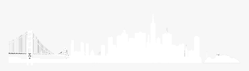 San Francisco Skyline Silhouette Png - Sf Skyline Silhouette White, Transparent Png, Free Download