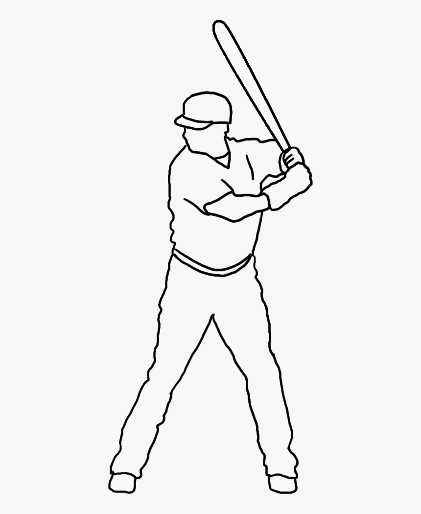 Baseball Batter - Baseball Player White Silhouette, HD Png Download, Free Download