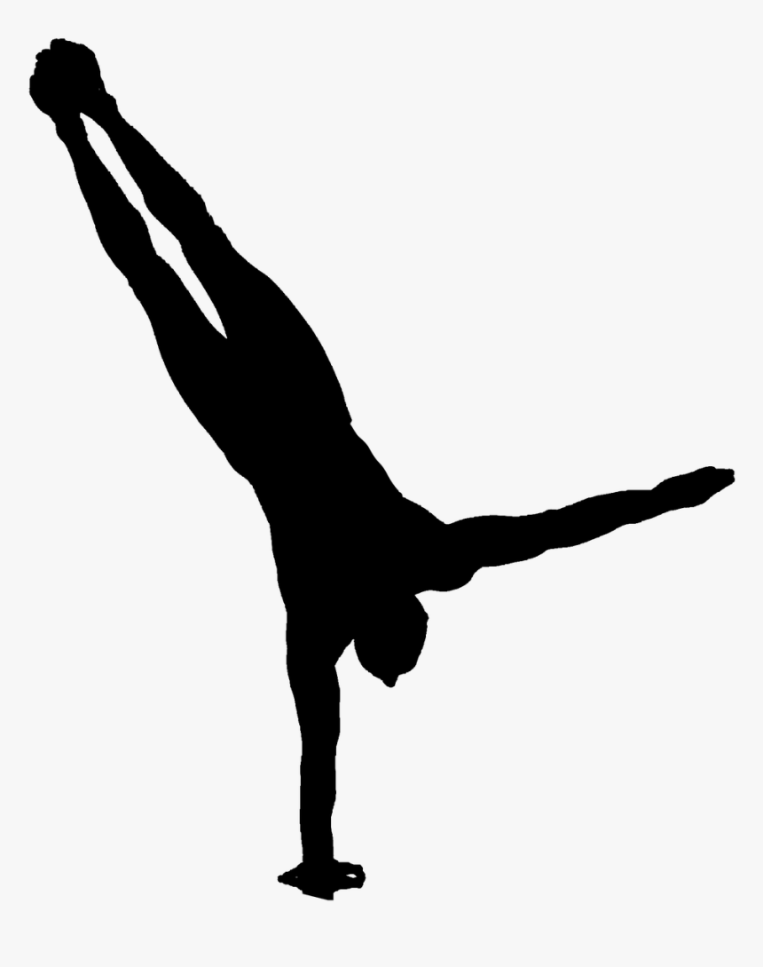 One Arm Handstand Silhouette, HD Png Download, Free Download